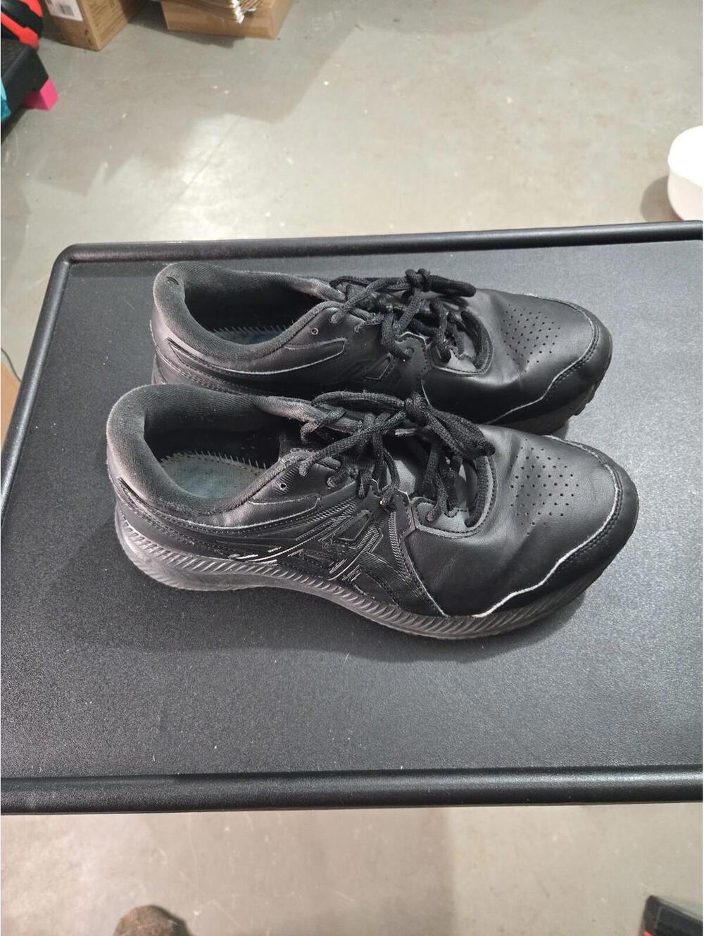 ASICS Men's Black Synthetic Leather Athletic Walking Shoes Size 8.5 Used - Picture 5 of 5